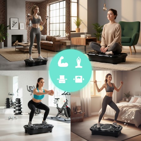 Tselluliidivastane vibratsiooniplatvorm masseerija takistusribadega + pult, MOVEPRO