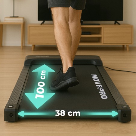 Kodune elektriline jooksulint käsipuudega kõnnipadjaga treeningu jooksulint laua all 10 km/h, MOVEPRO