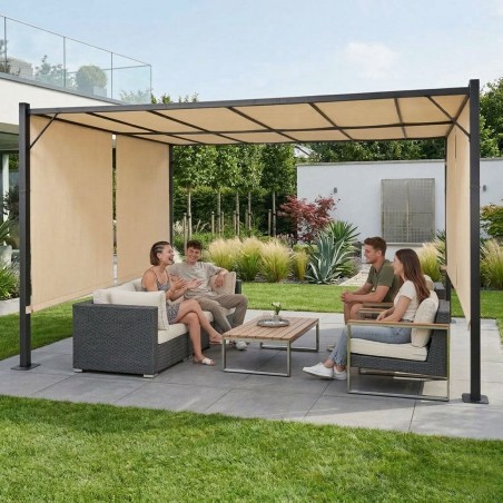 Aia pergola terrass 3x4 m terasest vaatetorn beež 