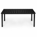 Suur 8-kohaline aialaud 180×90 cm terrassile ja aeda – must 