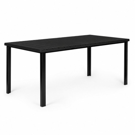 Suur 8-kohaline aialaud 180×90 cm terrassile ja aeda – must 