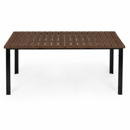 Suur 8-kohaline aialaud 180×90 cm siseõue ja aia jaoks – pruun lauaplaat 
