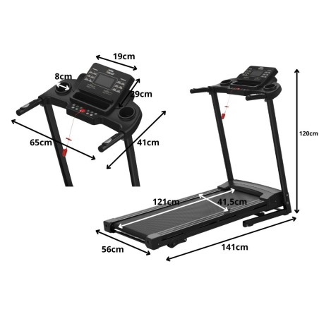Elektriline jooksurada koduse treeningu ja fitnessi jaoks bluetooth 12 km/h 120 kg