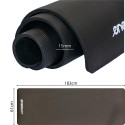 FITNESS MATT NBR libisemisvastane 183x61x1,5cm MUST + ENERO FIT KATE