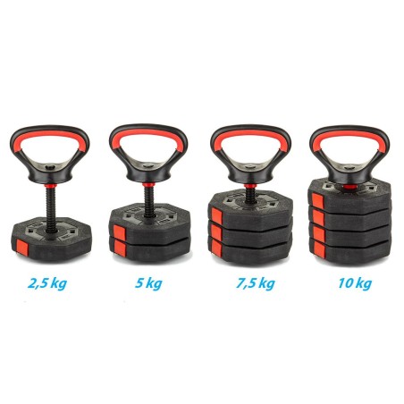 TÄPSELT KOMPOSITNE KETTLEBELL 10KG (4x2,5KG) EB FIT