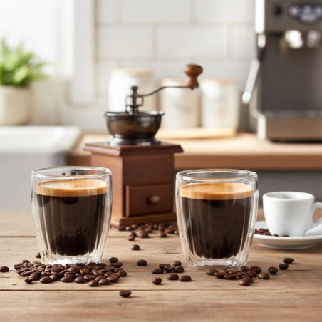 Topeltseinaga termoklaasid espressokohvi jaoks 120 ml 2 tk.