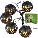 Päikesepatareiga tulekuulid 7 cm, 5 tk (IP44 LED)