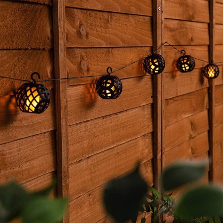 Päikesepatareiga tulekuulid 7 cm, 5 tk (IP44 LED)