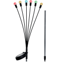 Päikeselamp aeda 6 LED 72 cm värvilised pallid