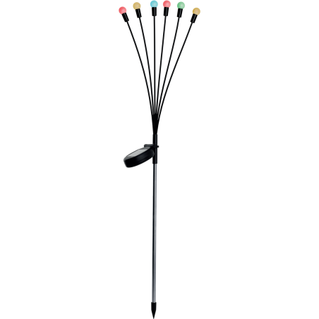 Päikeselamp aeda 6 LED 72 cm värvilised tuules tantsivad pallid