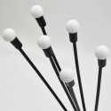 Päikese lamp 6 LED, 72 cm, külm valge – tuules tantsivad pallid