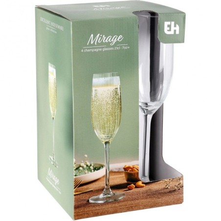 Šampanjaklaasid, klaas, 210 ml, 4 tk. | FreshDesign.ee