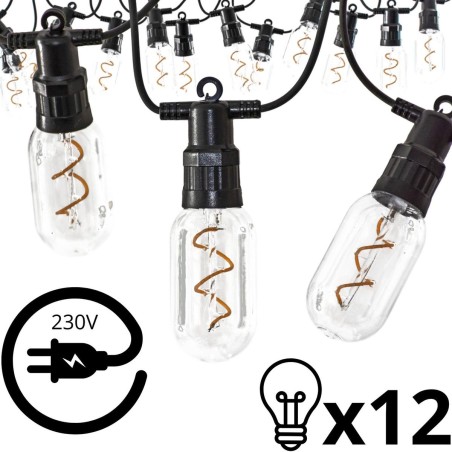 Välivanik LED 12 spiraalset pirni 6,3 m 230 V