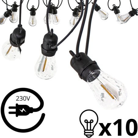 Aiavalgustite vanik Peo valgus välis garland 10 LED pirni, 8 m 230 V