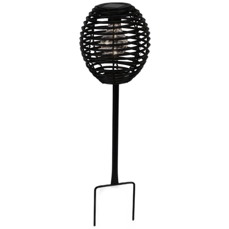 Päikese aiavalgusti Rottan Pall must 15×52 cm – soe valge