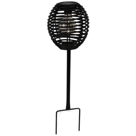 Päikese aiavalgusti Rottan Pall must 15×52 cm – soe valge