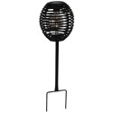 Päikese aiavalgusti Rottan Pall must 15×52 cm – soe valge