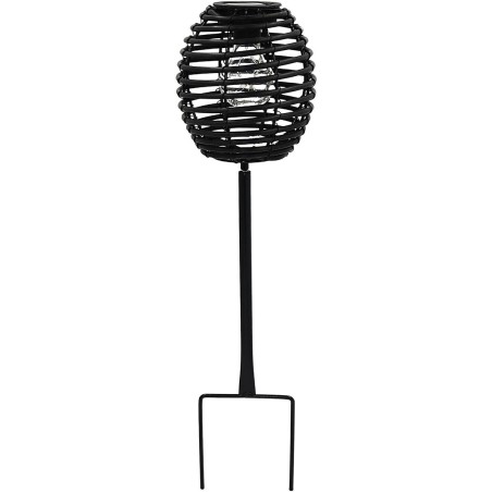 Päikese aiavalgusti Rottan Pall must 15×52 cm – soe valge