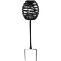 Päikese aiavalgusti Rottan Pall must 15×52 cm – soe valge