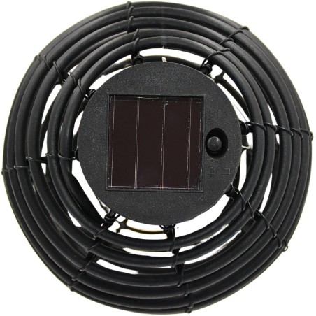 Päikese aiavalgusti Rottan Pall must 15×52 cm – soe valge