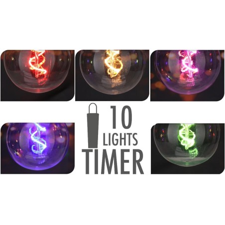 Aiavalgustite vanik Garden garland party 10 LED G80 taimeriga