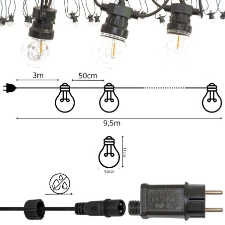 Aiavanik 20 LED välitingimustesse PEOVALGUS AED GARLAND 20LED