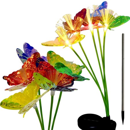 Aiapäikeselamp liblikatega 5 LED 76 cm mitmevärviline