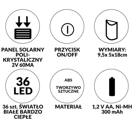 Päikese seinalamp tantsivate leekidega 36 LED-i