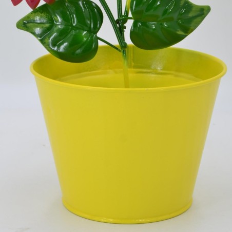 Päikeselamp Päikeselilled lillepotis, 3 LEDi, kollane
