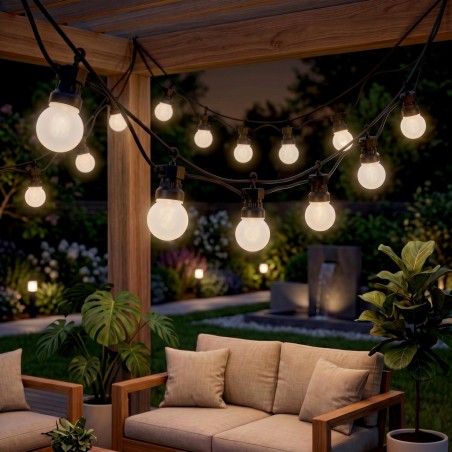 Aiavalgusti vanik Garden Garland 20 LED G50 taimeriga 14,5 m