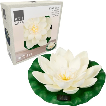 Päikese aiavalgusti Vesiliilia Lotos 18 cm valge | LED
