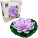 Päikeselamp vesilill Lotus 18 cm lilla – ujuv LED aiavalgusti
