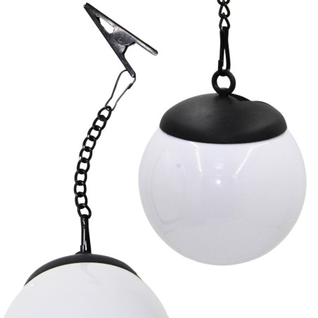 PÄIKESE LAMP PLASTKUUL RIPPUV KLAMBRIGA 10X30CM 2 OSALINE KOMPLEKT