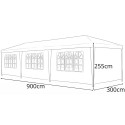 9x3 m aiatelk PE katusega 8 seinaga, meresinine