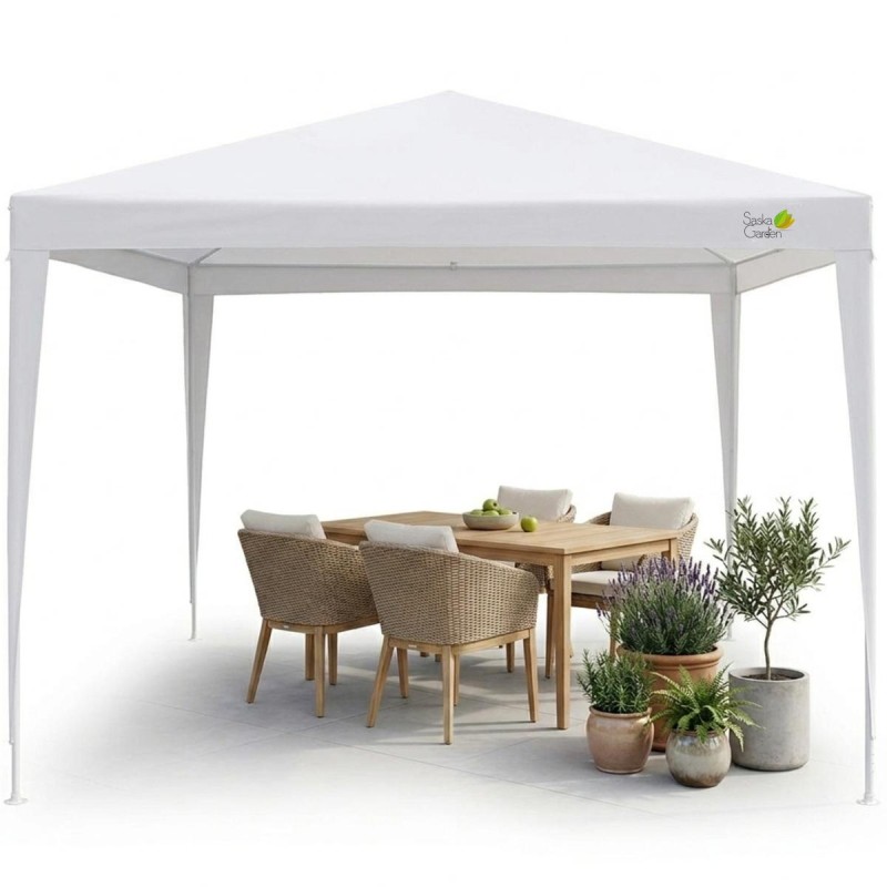 Aiitelk 3x3 m valge PE katusega Pavilion 3x3x2,45 m