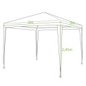 Aiitelk 3x3 m valge PE katusega Pavilion 3x3x2,45 m