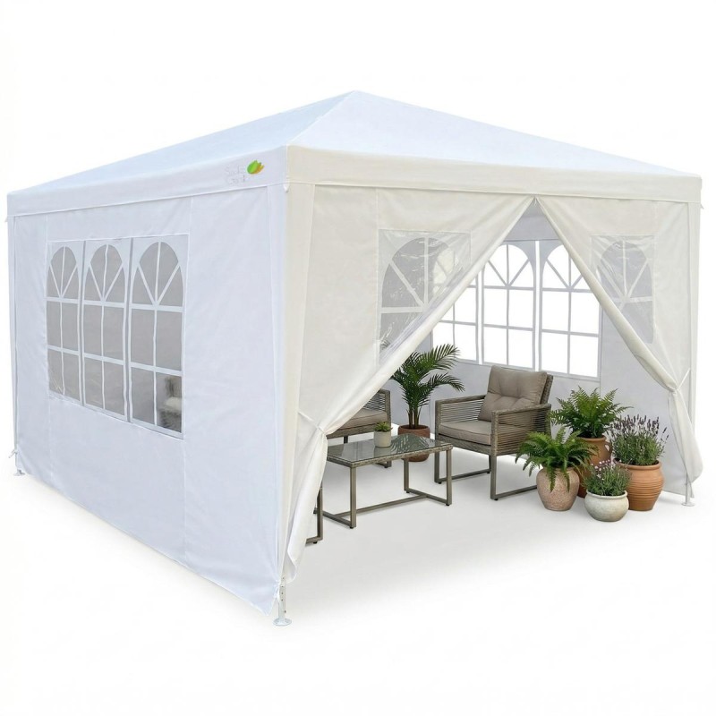 Aiatelk 3x4 m – valge Pavilion Saska aed 2,5 m