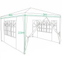 Aiatelk 3x4 m – valge Pavilion Saska aed 2,5 m