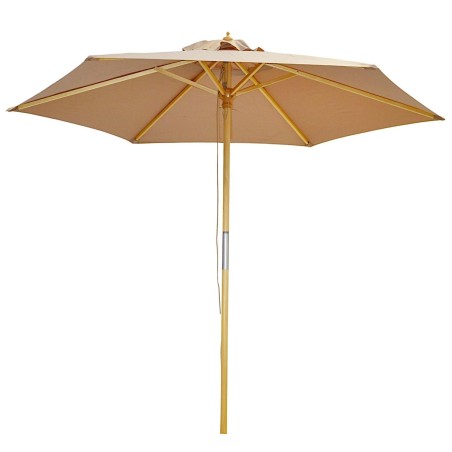 Puidust aia vihmavari 250 cm, kokkupandav, liiv