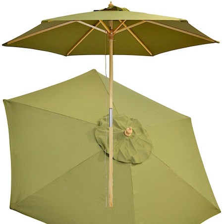 Puidust aia vihmavari 250 cm, kokkupandav, roheline