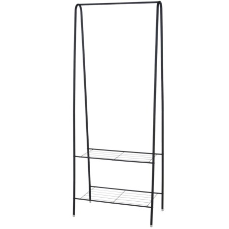 Riidenagi 60x34x151 cm must – kahe riiuliga nagi