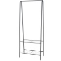 Riidenagi 60x34x151 cm must – kahe riiuliga nagi
