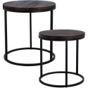 Loft-stiilis diivanilaudade komplekt 38/43 cm – 2 ümarat lauda