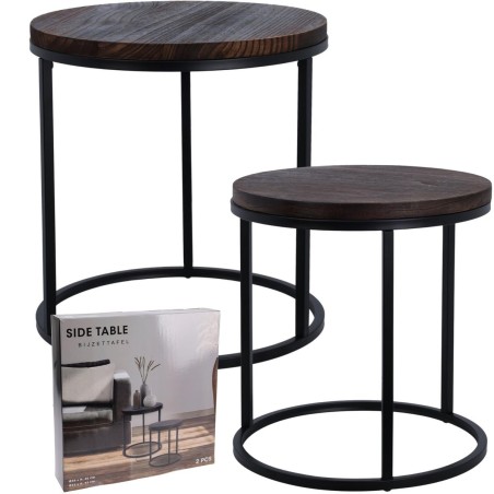 Loft-stiilis diivanilaudade komplekt 38/43 cm – 2 ümarat lauda