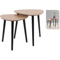 Diivanilaudade komplekt 2 tk MDF ja mustad jalad