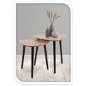 Diivanilaudade komplekt 2 tk MDF ja mustad jalad