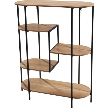 Ovaalne 5-korruseline lillepostament 77×30×95 cm MDF ja metall