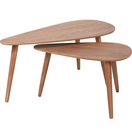 Diivanilaudade komplekt 2 lauda MDF ja pappel, pruun