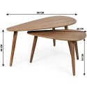 Diivanilaudade komplekt 2 lauda MDF ja pappel, pruun