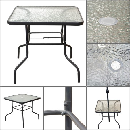 SYDNEY AIAMÖÖBLI KOMPLEKT, LAUD, 4 TOOLI JA HALL VIHMAVARI